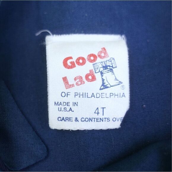 Vintage 90s Good Lad Boys Navy Blue Nautical Romper - Picture 5 of 5